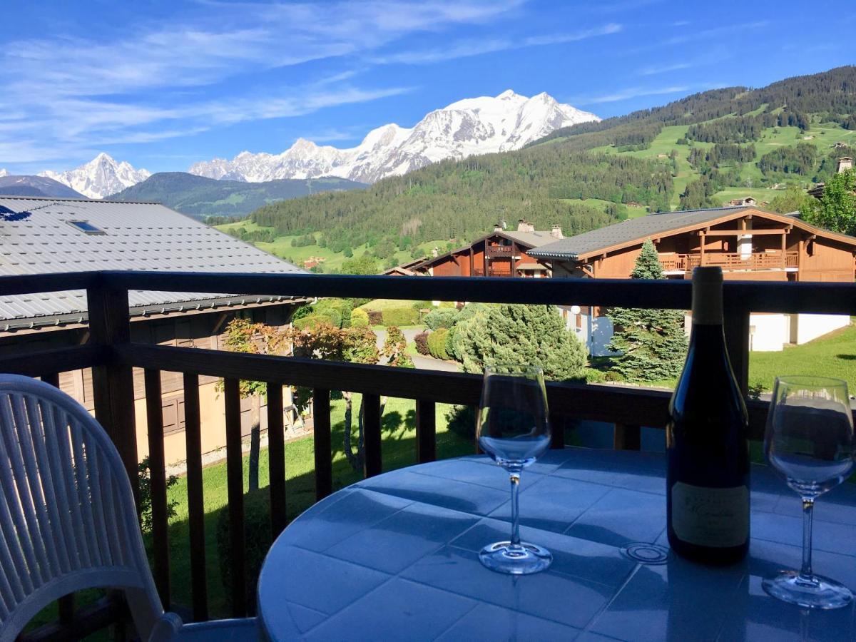 Appartement Cosy Et Chaleureux A Megeve Avec Vue Sur Le Mont Blanc Demi-Quartier Eksteriør billede
